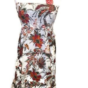 Mossimo Tropical Strapless Sundress 100% Cotton